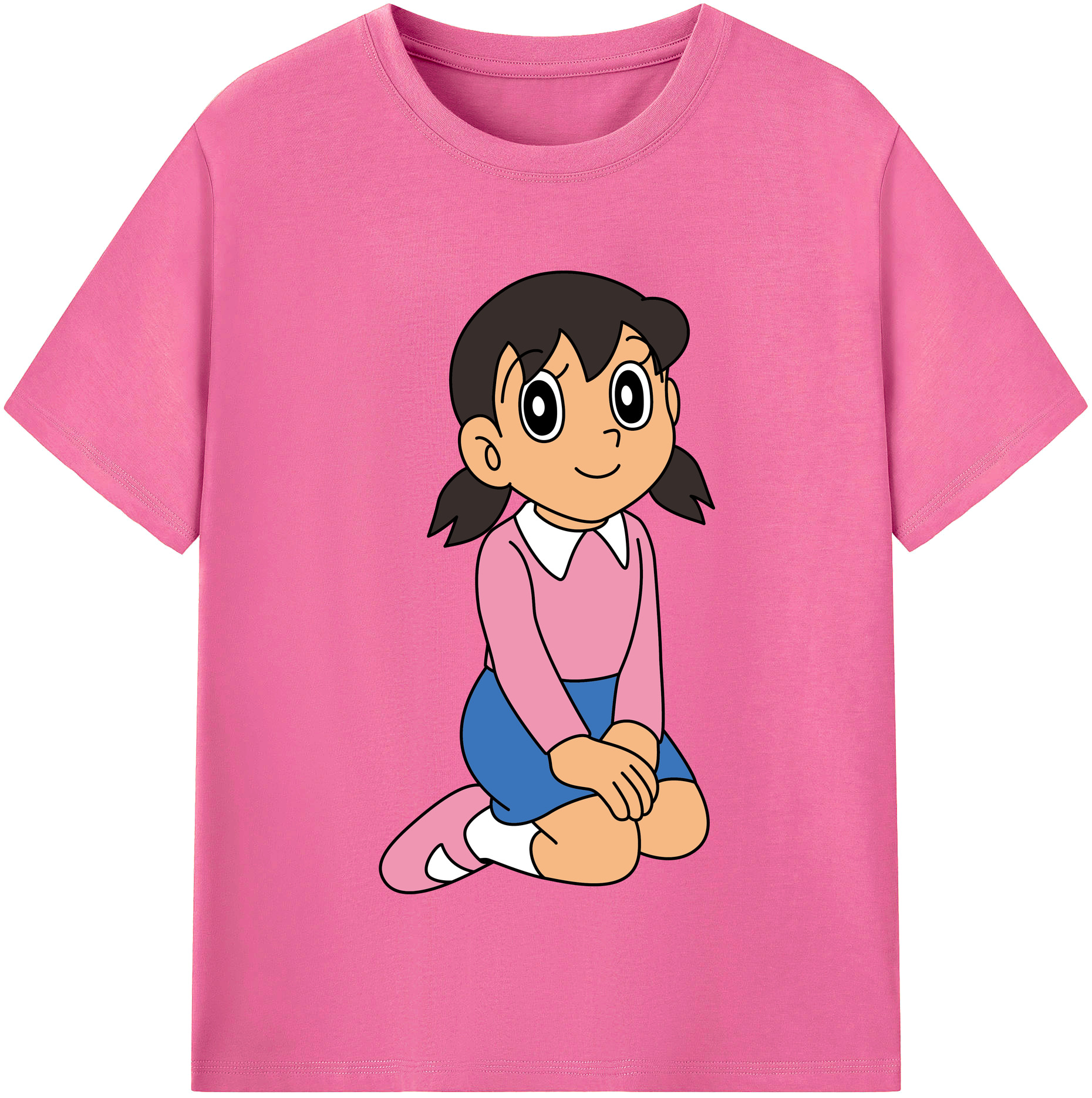 （画像用） ドラえもん みなもと しずか Doraemon Shizuka Minamoto レディースカジュアルプリントTシャツ（綿100％）